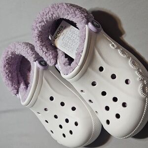 CROCS Baya Lined Fuzz Strap Clog